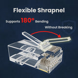 CAT5E RJ45 MODULAR PLUG CONNECTOR 50 PKG