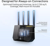 ASUS RT-BE92U BE9700 Tri-Band WiFi 7 Router, Supports New 320MHz Bandw