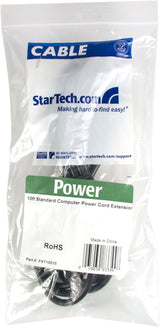 StarTech.com 10ft (3m) Power Extension Cord, C14 To C13, 10A 125V, 18A