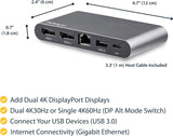StarTech.com USB C Dock - 4K Dual Monitor DisplayPort - Mini Laptop Do