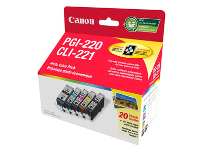 Canon PGI-220 CLI-221 Ink Cartridge Set Photo
