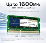 Timetec 16GB KIT(2x8GB) DDR3L / DDR3 1600MHz PC3L-12800 / PC3-12800 No