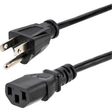 StarTech.com 12 ft Standard Computer Power Cord - NEMA5-15P to C13 - 1