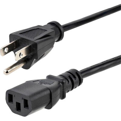StarTech.com 12 ft Standard Computer Power Cord - NEMA5-15P to C13 - 1