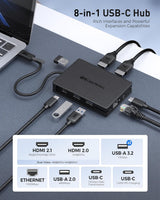 ADAPTATEUR MULTIPORT USB-C 2X HDMI 4K 60HZ/HUB USB 10GBPS/PD 100W