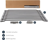 StarTech.com Horizontal Cable Lacing Bars 2 IN Offset - 10 Pack
