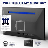 StarTech Wall Mount Workstation, VESA Mount for 32 Monitors (22LB/10KG), Fully Articulating Single Monitor Mount & Keyboard Tray W/Desktop Computer/PC