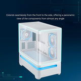 ASUS Prime AP202 ARGB White mATX case with Fully Tempered Curved Glass