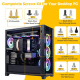 168PCS Computer Screws Kit Motherboard Screw Standoffs for Universal H