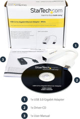 StarTech.com USB 3.0 vers Gigabit USB vers RJ45 Ethernet NIC 10/100/100 LA