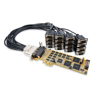 StarTech.com PCI Express Serial Card - 16 DB9 RS232 Ports - Low + Full