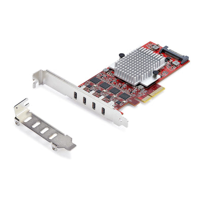 StarTech.com 4-Port USB-C 10Gbps PCIe Card, 4X Independent USB 3.2 Con