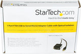 Adaptateur USB vers série StarTech.com – Isolation optique – Alimenté par USB –