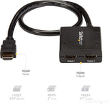 StarTech.com 4K HDMI Splitter 1 In 2 Out - 4K 30Hz HDMI 1.4 2 Port Vid
