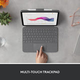 Logitech Combo Touch pour iPad 10e génération - Gris Oxford