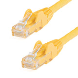 20ft Yellow Slim CAT6 Ethernet Cable, Snagless, 100W PoE, UTP, LSZH, 28AWG Bare Copper Wire, Slim RJ45 Network Patch Cord