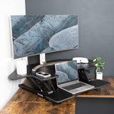 VIVO 43 inch Corner Height Adjustable Cubicle Stand Up Desk Converter,