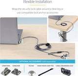 StarTech.com 25-Pack Universal Laptop Lock 6.6ft (2m), Master Keyed Se