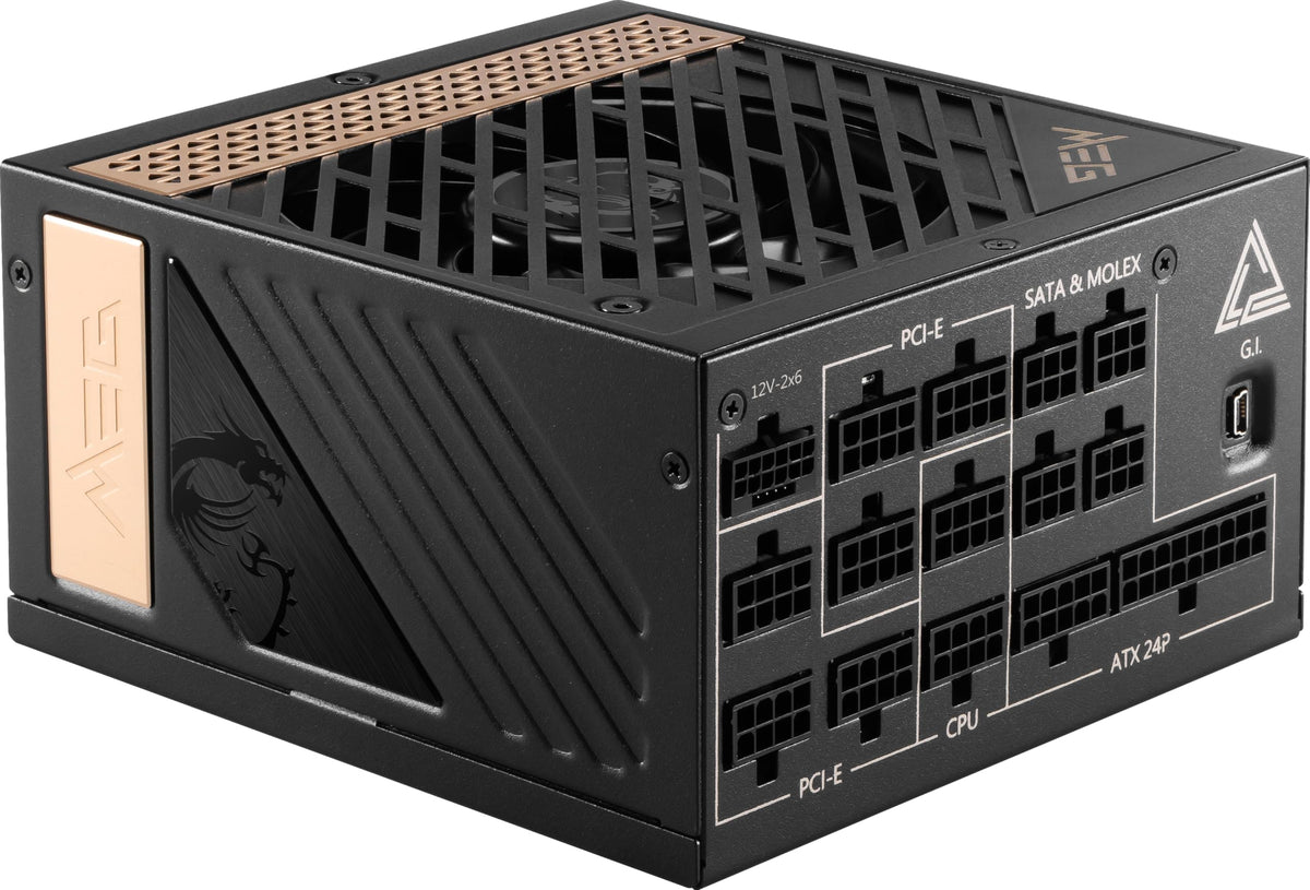 MSI MEG Ai1300P PCIE5, Fully Modular Gaming 1300W Power Supply, 80+ Pl