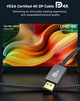 VESA Certified DisplayPort Cable, iVANKY DP Cable 6.6ft/2M, [2K@165Hz,