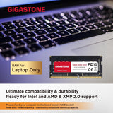 【DDR4 RAM Laptop Only】 GIGASTONE 64GB Kit (2x32GB) DDR4 3200MHz (2933M
