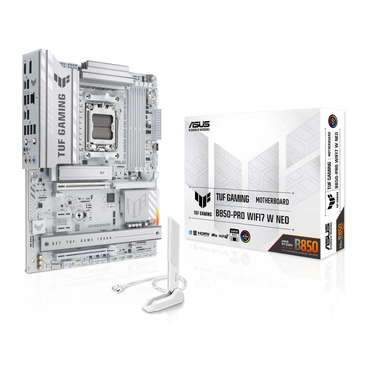 ASUS TUF Gaming B850-PRO WIFI7 W NEO AMD ATX Motherboard, 14+2+1 Power