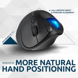 Kensington TB450 Trackball Mouse, Connected up to 3 Devices via Blueto