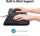 Clavier ergonomique scindé Kensington Pro Fit filaire, taille complète, intégré