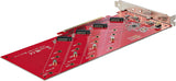 StarTech.com Quad M.2 PCIe Adapter Card, PCIe x16 to Quad NVMe or AHCI