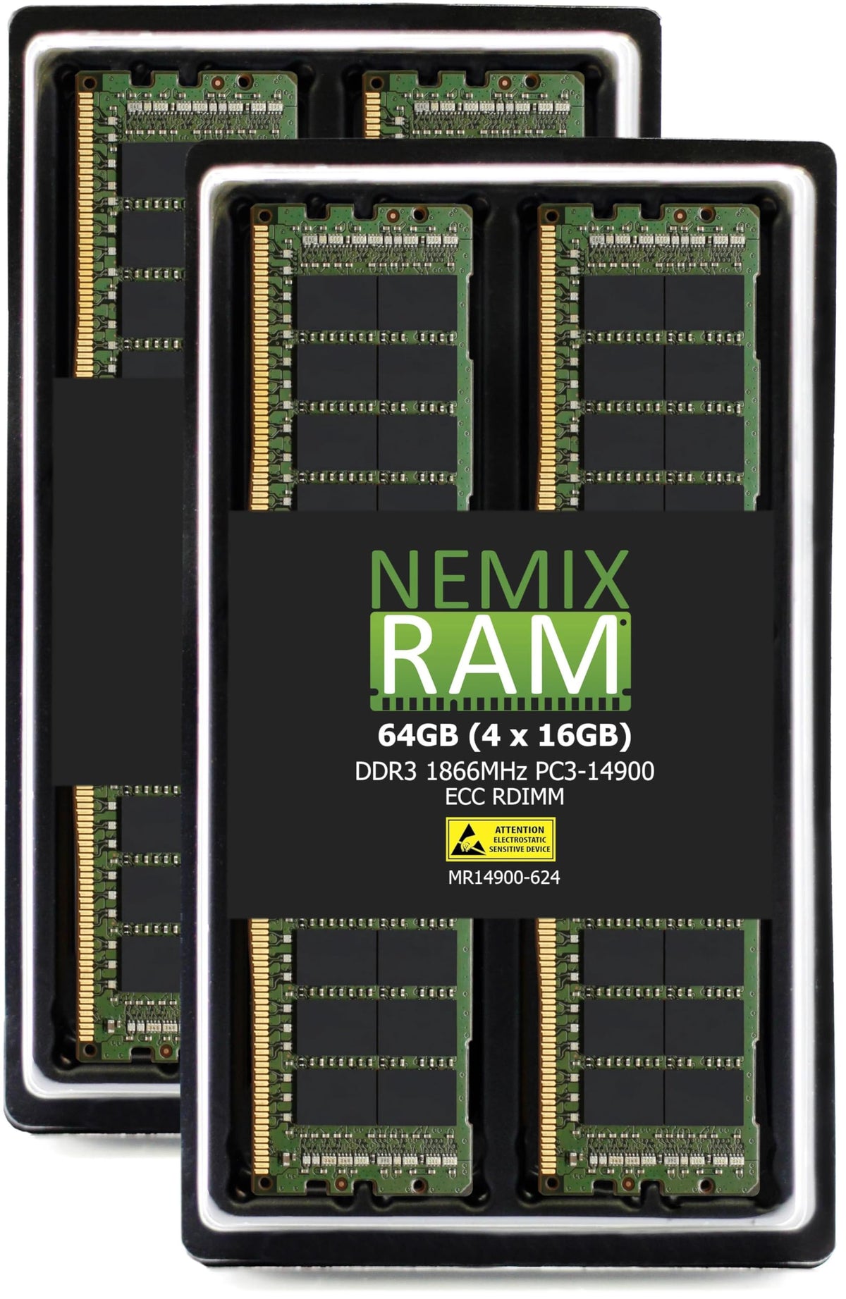 NEMIX RAM 64GB (4X16GB) DDR3 1866MHZ PC3-14900 2Rx4 1.5V 288-PIN ECC R