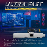 TRENDnet 2.5GBase-T PCIe Network Adapter, TEG-25GECTX, Converts a PCIe