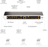 Station d'accueil StarTech.com USB-C, triple moniteur 4K pour ordinateur portable