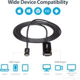StarTech.com Câble USB-C vers HDMI de 2 m - USB Type C vers HDMI 4K 60 Hz