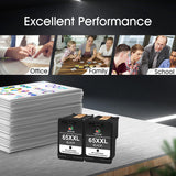 65XXL Black Ink Cartridges High Yield Compatible with HP Ink 65 65XL W