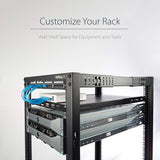StarTech.com 1U Adjustable Vented Server Rack Mount Shelf - 175lbs - 1