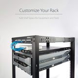 StarTech Adjustable Heavy Duty Vented 1U 19in Rack Mount Shelf