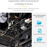 StarTech.com 4-Port USB 3.2 PCIe Card, 10Gbps, PCI Express