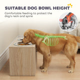 Raised Dog Bowls with Storage, 2 Stainless Steel Food and Water Bowl Non-Slip