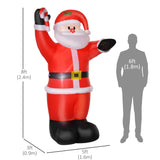 8ft Inflatable Christmas Santa Claus with Candy Cane
