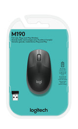 Logitech M190 Wireless Mouse - Full-Size Ambidextrous