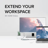 Plugable Technologies USB-C Hub 7-in-1, Driverless USB C Hub Compatibl
