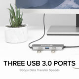 Plugable Technologies USB-C Hub 7-in-1, Driverless USB C Hub Compatibl