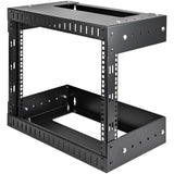 StarTech.com 2-Post 8U Open Frame Wall Mount Network Rack with Built-i