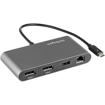 StarTech.com Dual-Monitor Thunderbolt Mini Dock, 4K 60Hz DisplayPort