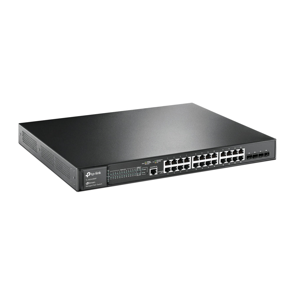 Commutateur TP-Link JetStream géré L2 28 ports Gigabit avec PoE+ 24 ports