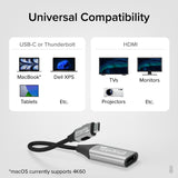 Plugable Technologies USB C to HDMI Adapter, HDMI 2.1, 8K 60Hz or 4K 1