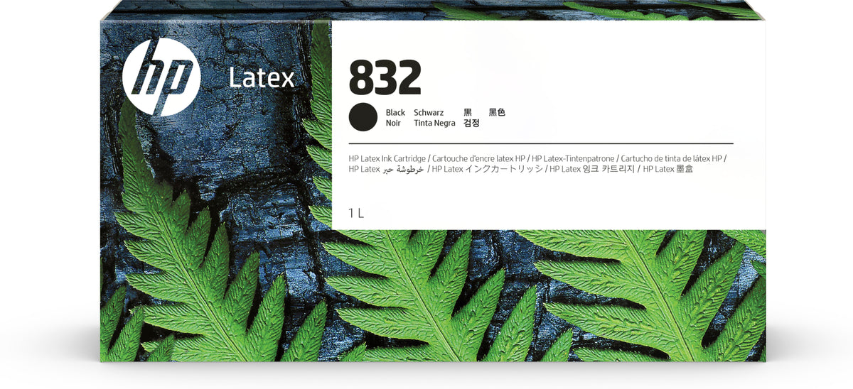 HP 832 1-liter Black Latex Ink Cartridge