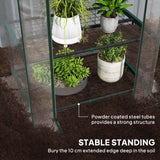 5 Tier Mini Greenhouse, Portable Outdoor Flower Stand with Shelf Clips, Indoor Greenhouse with Steel Frame, 27.25
