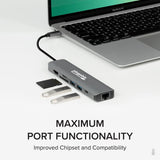 Plugable USBC-7IN1E 7-IN-1 USBC Hub Adapter w/ Ethernet
