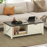 Table basse industrielle, table d'appoint avec tiroir et étagère de rangement ouverte